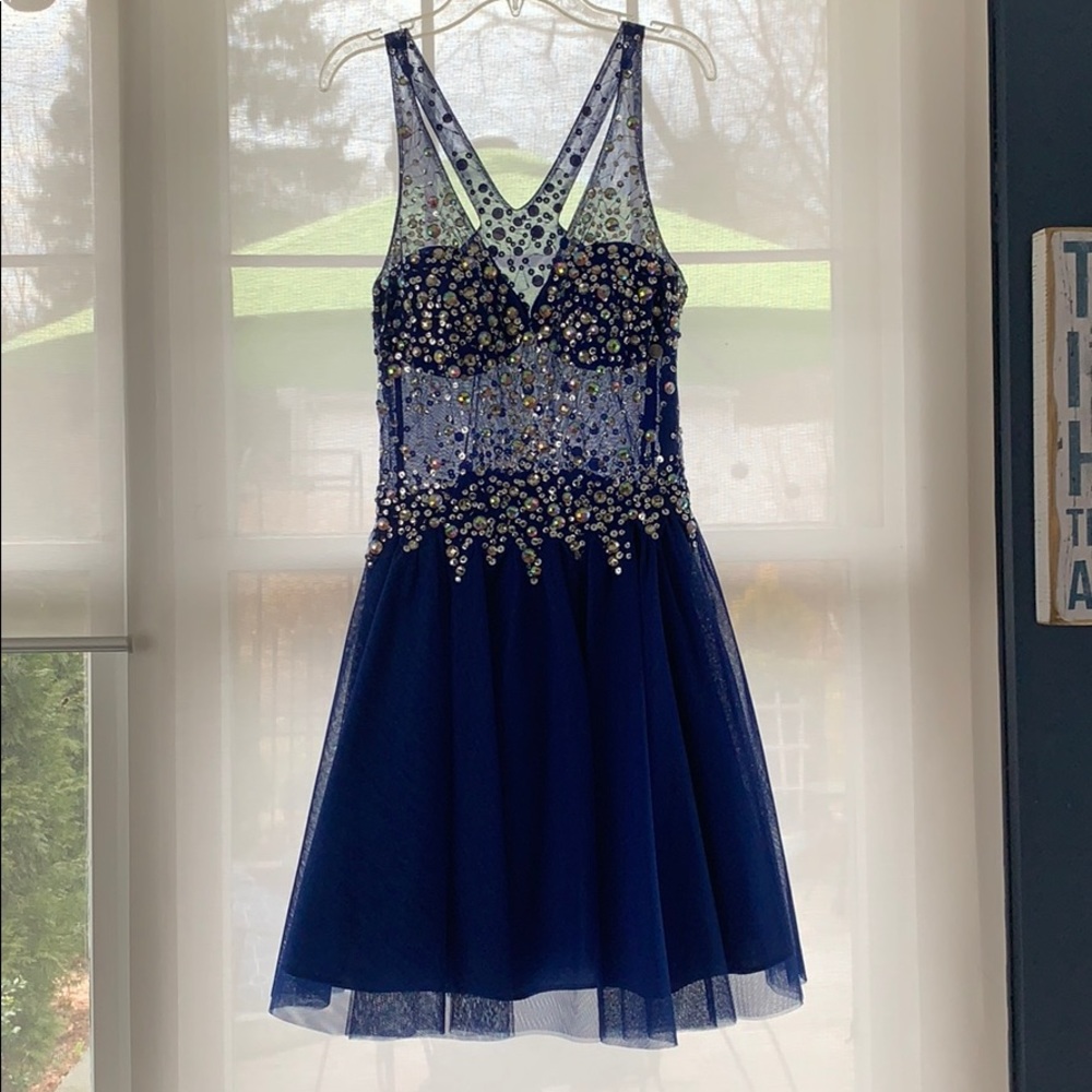 Royal Blue Sparkly Party Dress